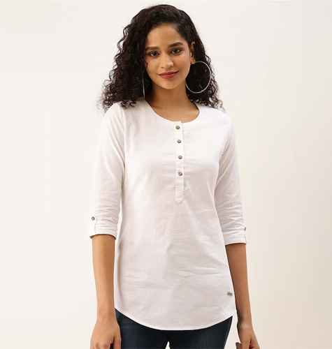 Round Neck Cotton Tunic